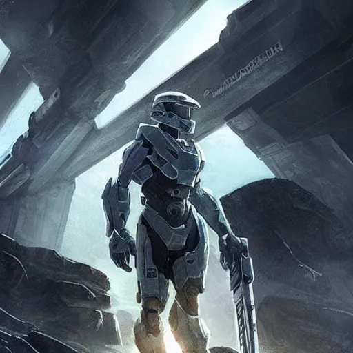 Prompt: concept art prometheus sequel meets halo, cinematic