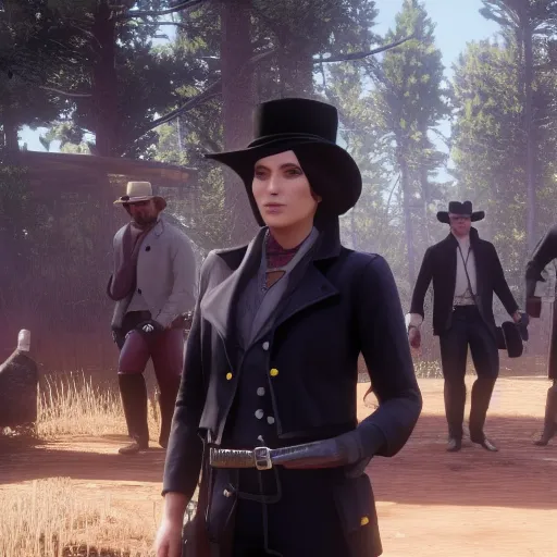 Prompt: Film still of Team Rocket, from Red Dead Redemption 2 (2018 video game)