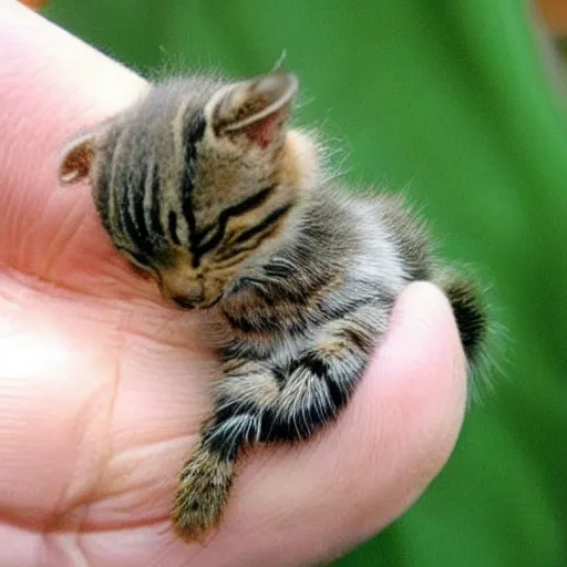 Image similar to photo of world's smallest cat the size of a honeybee