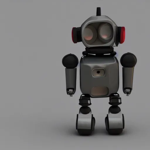 Image similar to 3 d render of a cute broken derelict robot