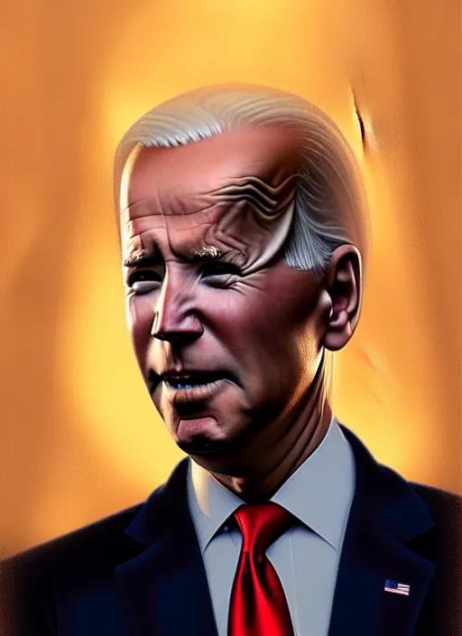 Prompt: half Donald Trump half Joe Biden pure seductive angel, full body portrait, slight smile, diffuse natural sun lights, autumn lights, highly detailed, digital painting, artstation, concept art, sharp focus, illustration, art by wlop and greg rutkowski and alphonse mucha and artgerm