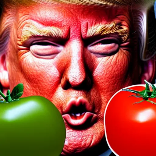 Prompt: trump as a tomato, photo, render, high resolution