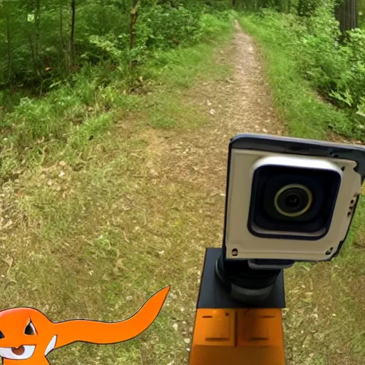 Image similar to trail cam footage of charmander