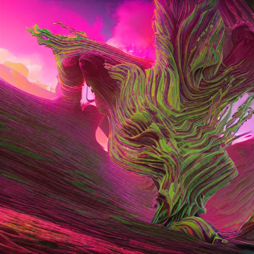 Image similar to friggleruck, francis - bacon, lisa - frank, the - dark - crystal, deathscape, ultra - detail, high - resolution, octane - render, dramatic colors,