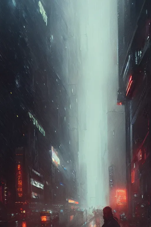 Image similar to busy street view, blade runner, by greg rutkowski, highly detailed portrait, digital painting, artstation, concept art, smooth, sharp foccus ilustration, artstation hq