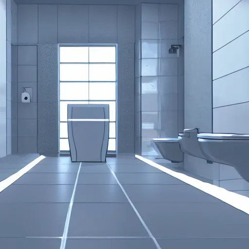 Prompt: posh toilet, anime art style, futuristic, 8k render