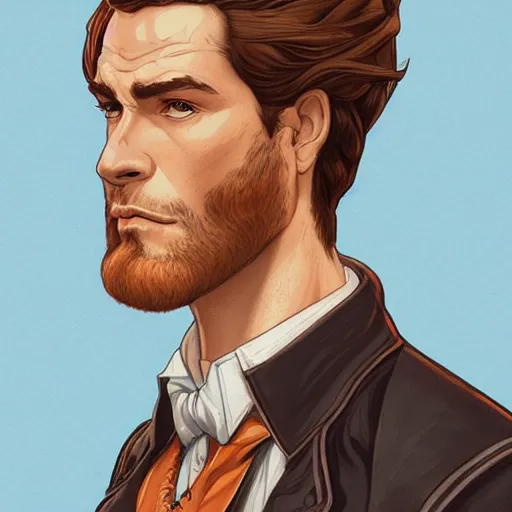 Image similar to head and shoulders portrait of Rufus from Deponia illustration, medium shot, intricate, elegant, highly detailed, digital art, ffffound, art by JC Leyendecker and sachin teng