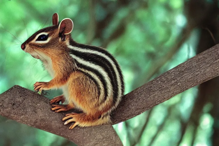 Image similar to a photo of a pencil chipmunk in its natural habitat, kodak ektachrome e 1 0 0 photography