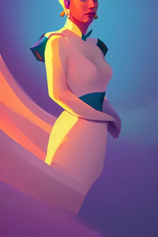 Prompt: the portrait of a majestic princess by and james gilleard, 4 k, trending on artstation