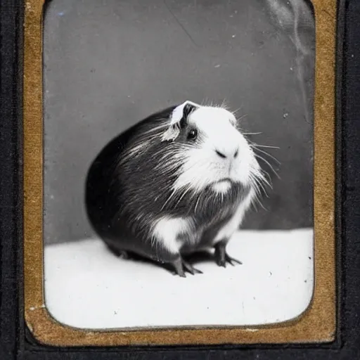 Image similar to a guinea pig dressed as a polar explorer, 1 8 0 0 s photograph