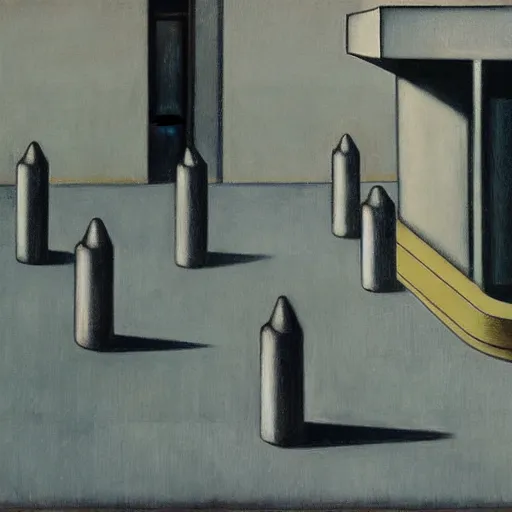 Image similar to concrete maze by pj crook, edward hopper