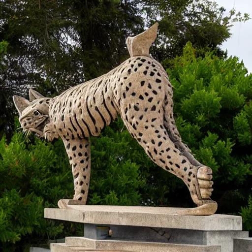 Image similar to iberian lynx sculpture in sabugal, portugal