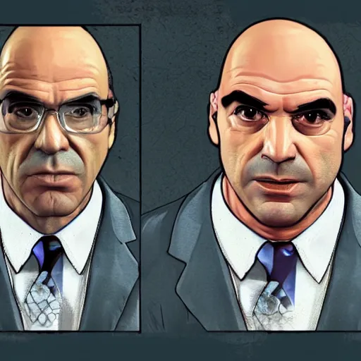 Image similar to Lalo Salamanca from Better Call Saul as a GTA character portrait, Grand Theft Auto, GTA cover art