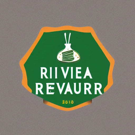 Prompt: restaurant logo for Riviera