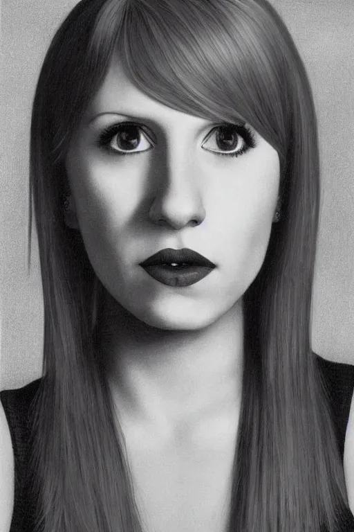 Image similar to ultra realistic hayley williams face portrait in the style of grant wood