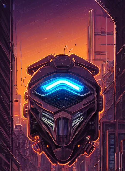 Prompt: a lion cyborg helmet in a cyberpunk city abandoned by dan mumford, sketch!! center frame singular high fantasy character concept art symmetrical features, digital painting, sharp focus, illustration