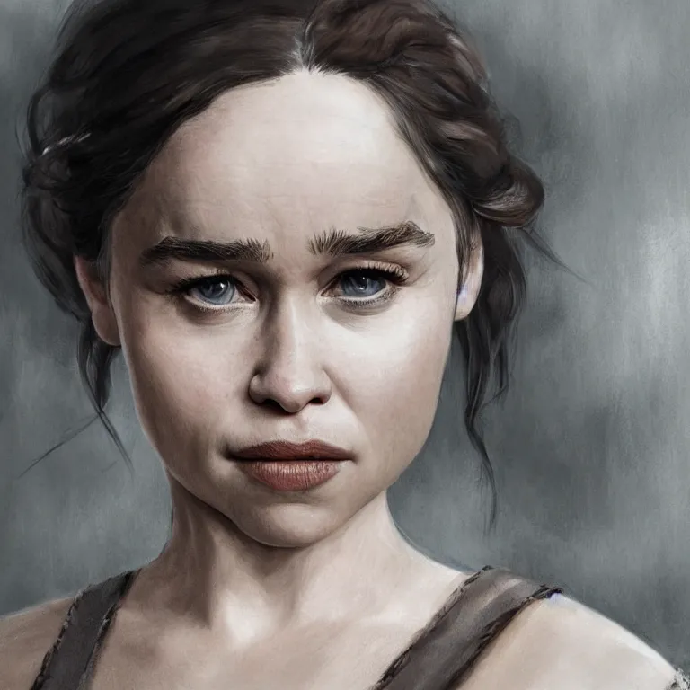 Image similar to Emilia Clarke, concept art, masterpiece, photorealism