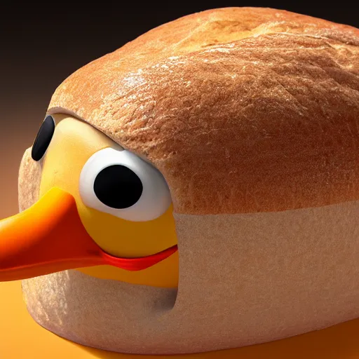 Image similar to An orange duck that is made of bread, realistic, ultra high detail, 8k.