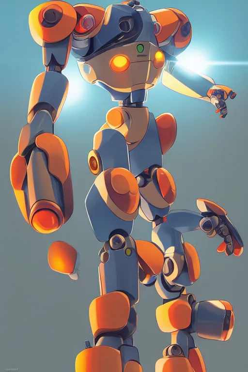 Image similar to metabots medabots medarotto medarot robot minimalist comics, behance hd by jesper ejsing, by rhads, makoto shinkai and lois van baarle, ilya kuvshinov, rossdraws global illumination ray tracing hdr radiating a glowing aura