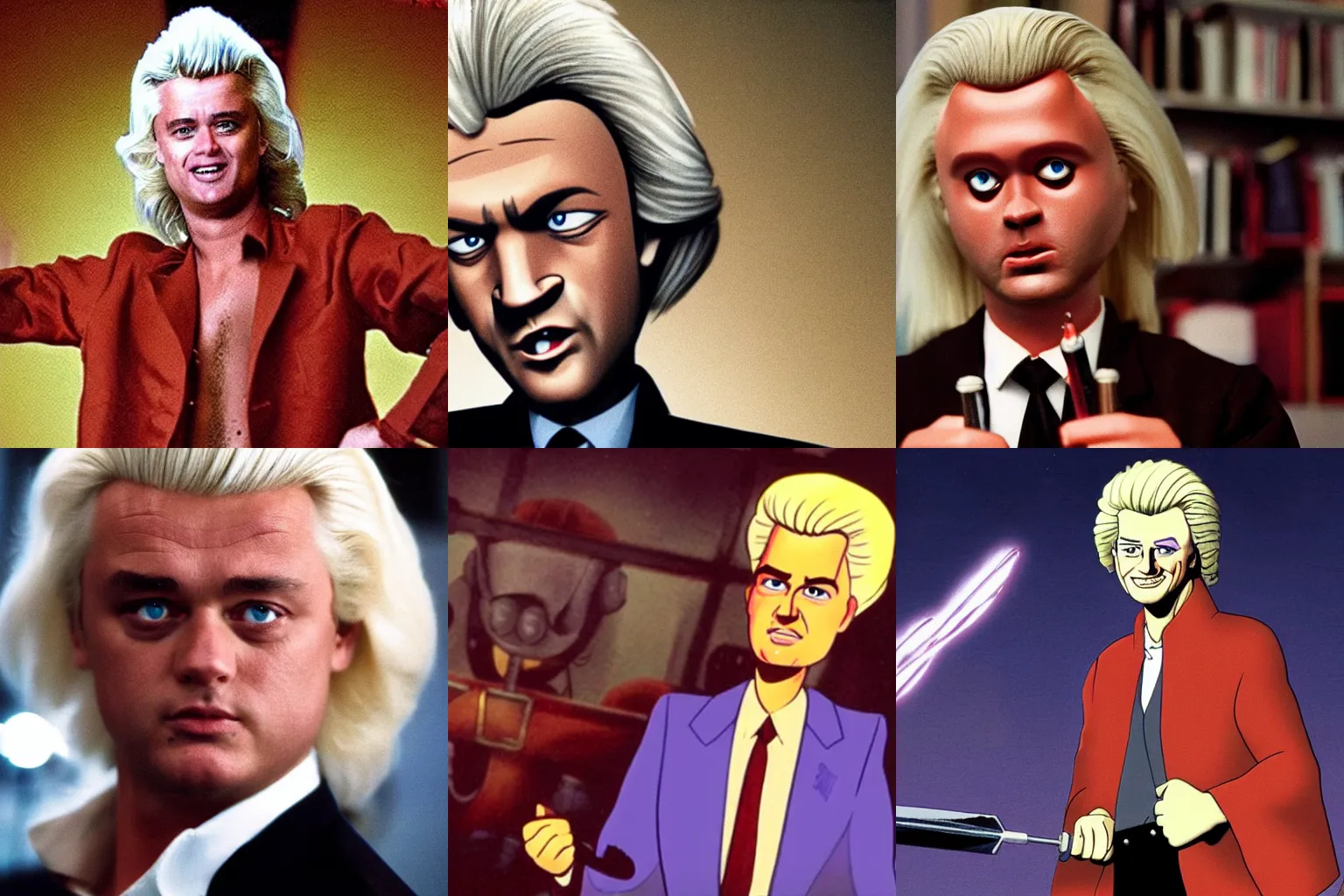 Prompt: Geert Wilders starring in animation Heavy Metal movie 1981