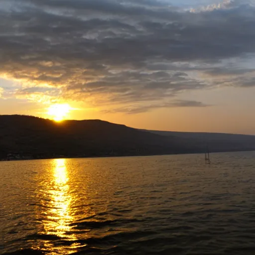 Image similar to sea of galilee at sunset