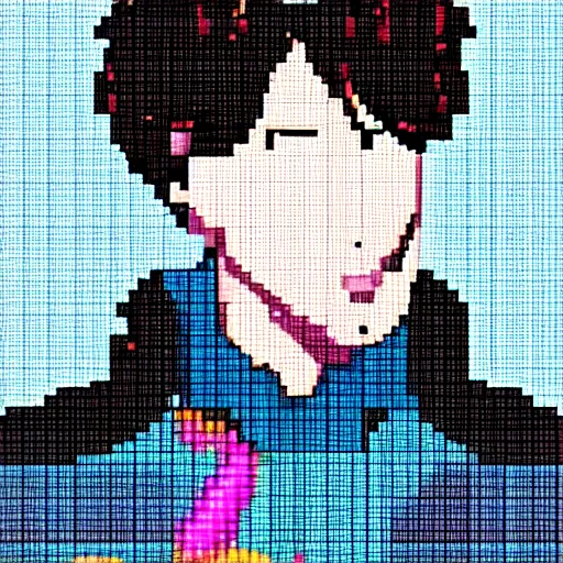 Prompt: “K-pop idol Changbin pixel art”