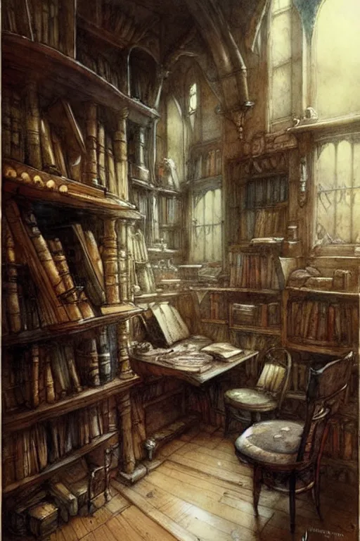 fantasy wizards library interior scene. | Stable Diffusion | OpenArt