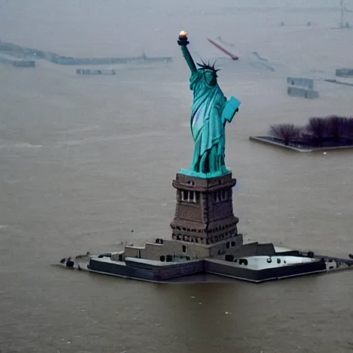 Image similar to statue of liberty flooding