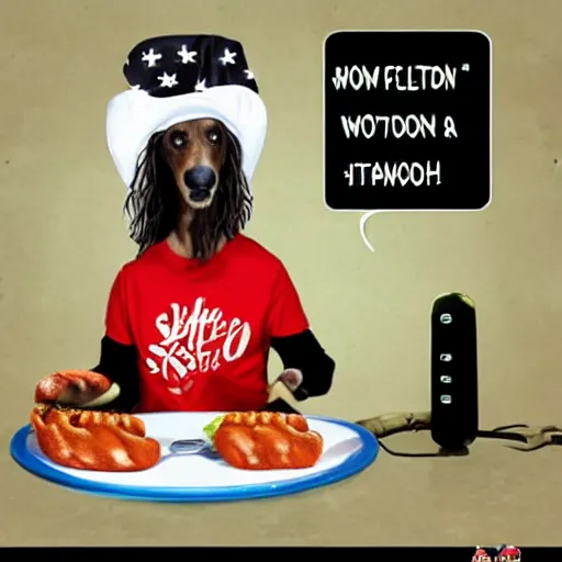 Image similar to snoop hotdog,