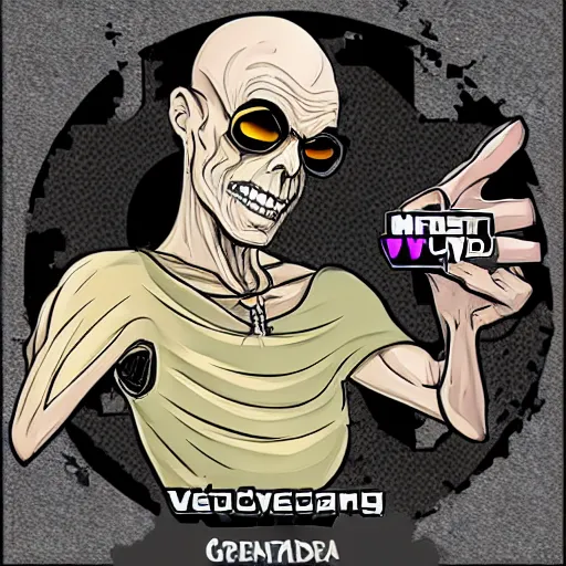 Image similar to vecna in the style of grand theft auto