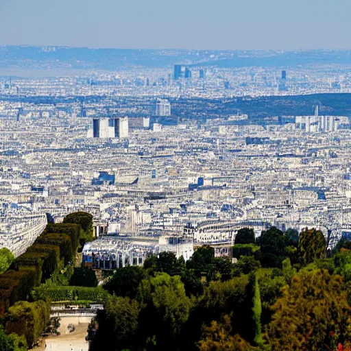 Image similar to view of Paris from the Mulholland drive road