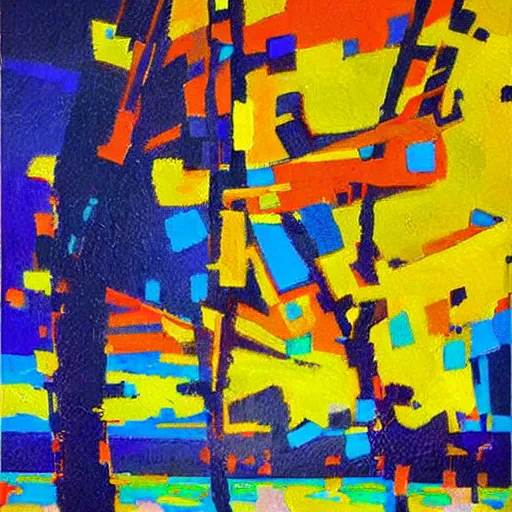 Image similar to painting, by alexander rostov!!, ( stylized ), ( ( abstract ) )