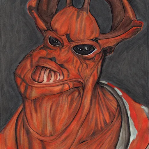 Image similar to Jar Jar Binks as a Sith Lord, portrait