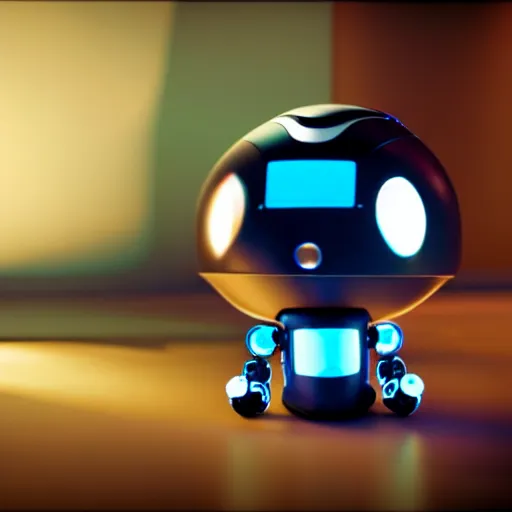 Image similar to a cute little robot is made of eis. super realistic 8 k render of a elegant, cinematic composition