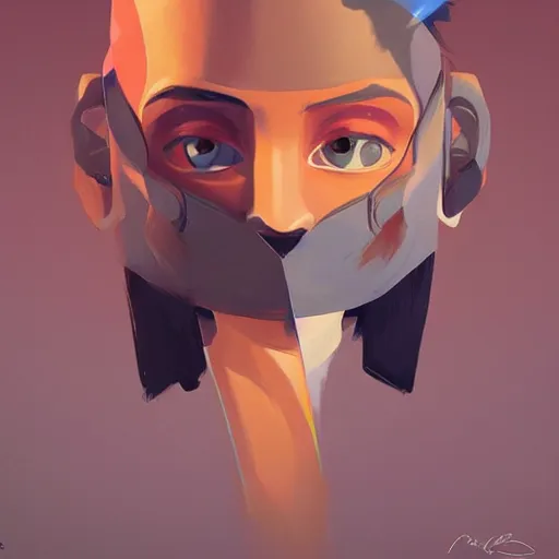 Image similar to face icon stylized minimalist m. a. s. h., loftis, cory behance hd by jesper ejsing, by rhads, makoto shinkai and lois van baarle, ilya kuvshinov, rossdraws global illumination