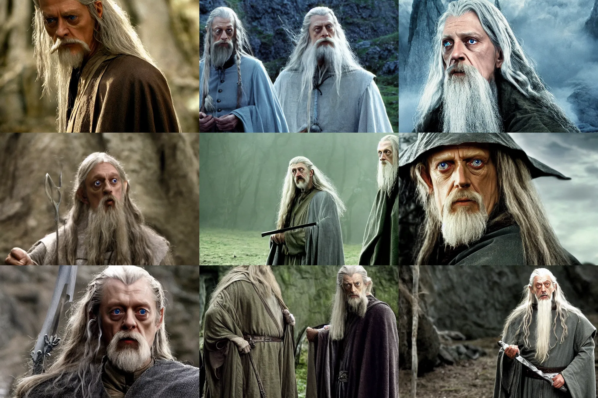 Prompt: gareth keenan as gandalf, still image from lord of the rings