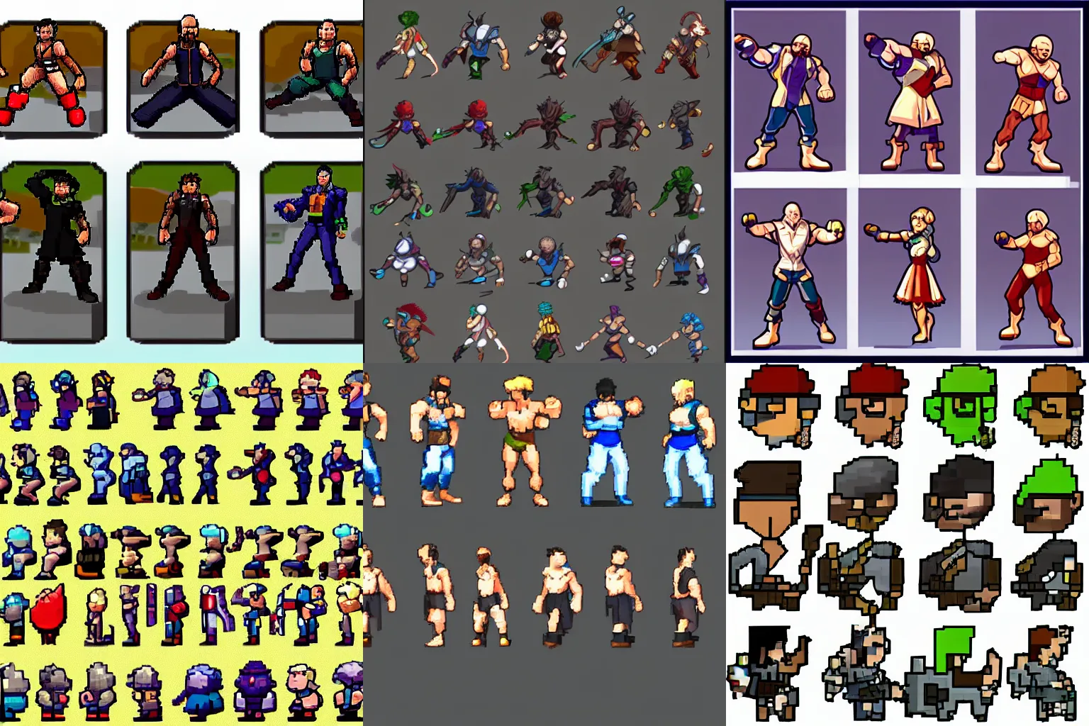 fighting game sprite, idle animation | Stable Diffusion