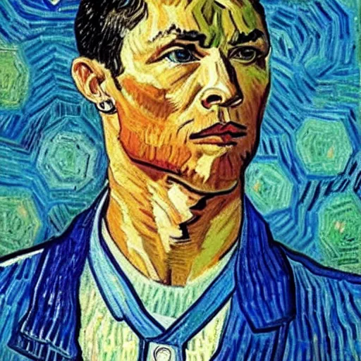 Image similar to cristiano ronaldo by van gogh,