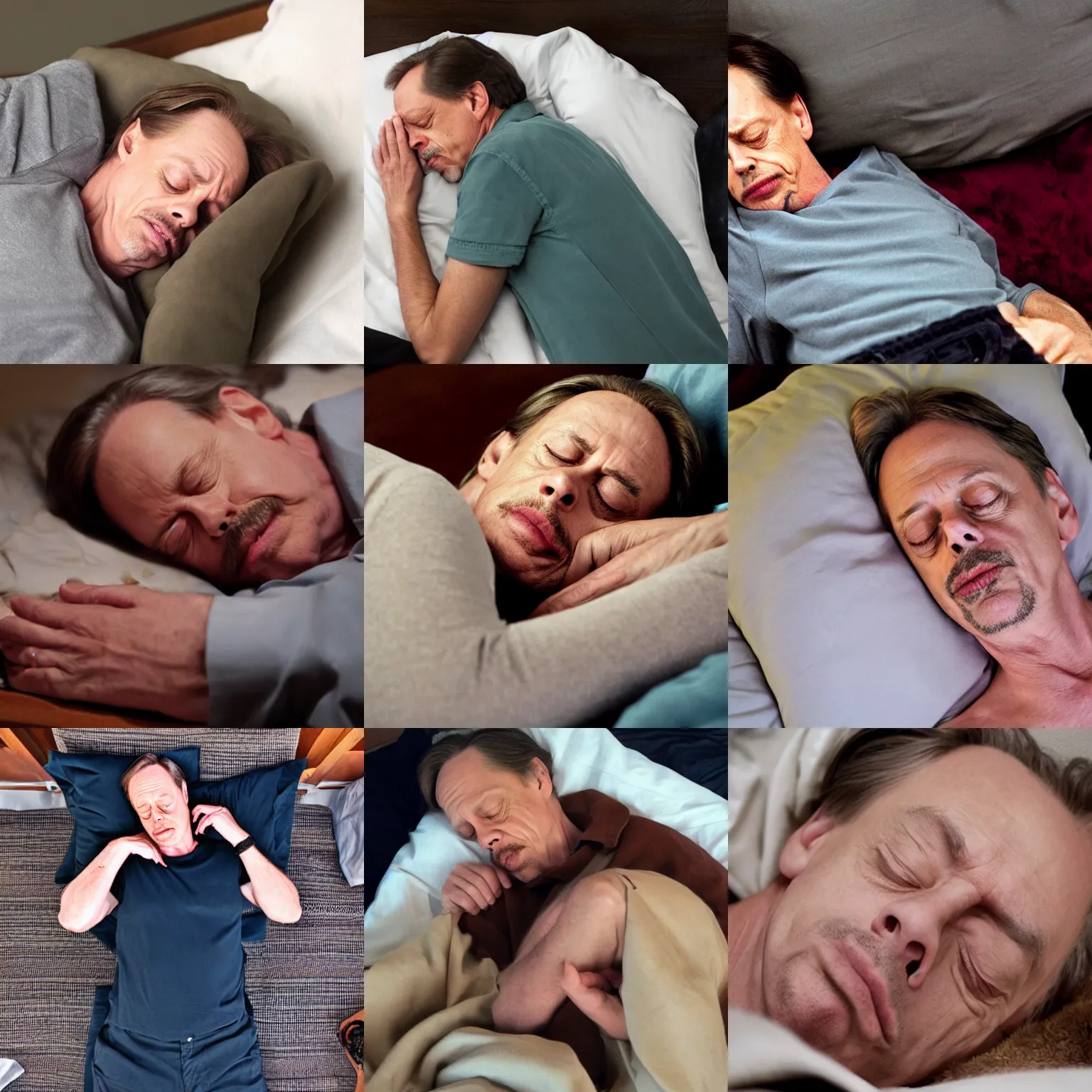 Image similar to Steve Buscemi sleeping peacefully