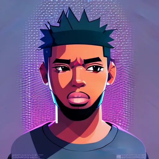 Image similar to 2 d character design, male rapper, vector art, digital art, portrait, 4 k, 8 k, sharp focus, smooth, illustration, concept art, music artist