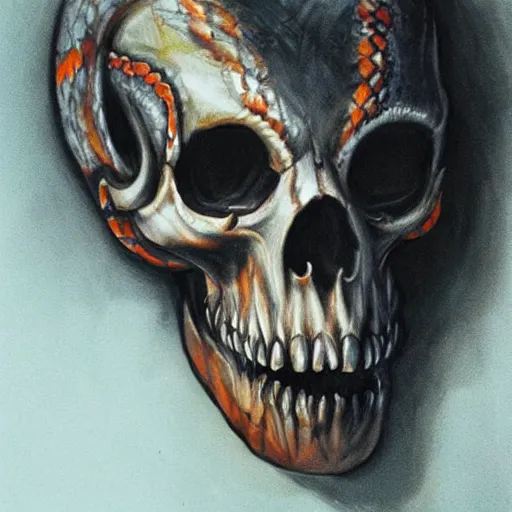 Image similar to snake skull panting