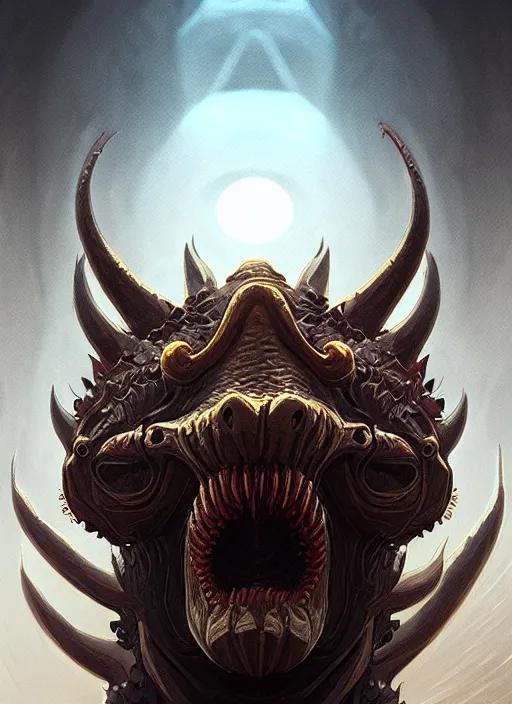 Prompt: anthropomorphic torus head in edgy darkiron camel demon, intricate, elegant, highly detailed animal monster, digital painting, artstation, concept art, smooth, sharp focus, illustration, art by artgerm, dwayne barlowe, trending on artstation and greg rutkowski and alphonse mucha, 8 k