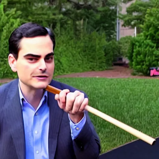 Prompt: Ben shapiro smoking a huge blunt