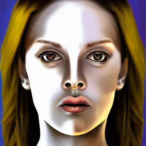 Prompt: portrait of female android, digital art