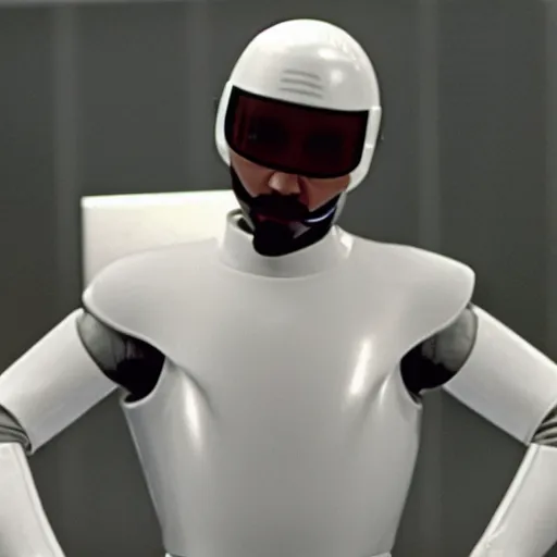 Prompt: Still of Steve Harvey in the Movie ''THX 1138'' (1971)