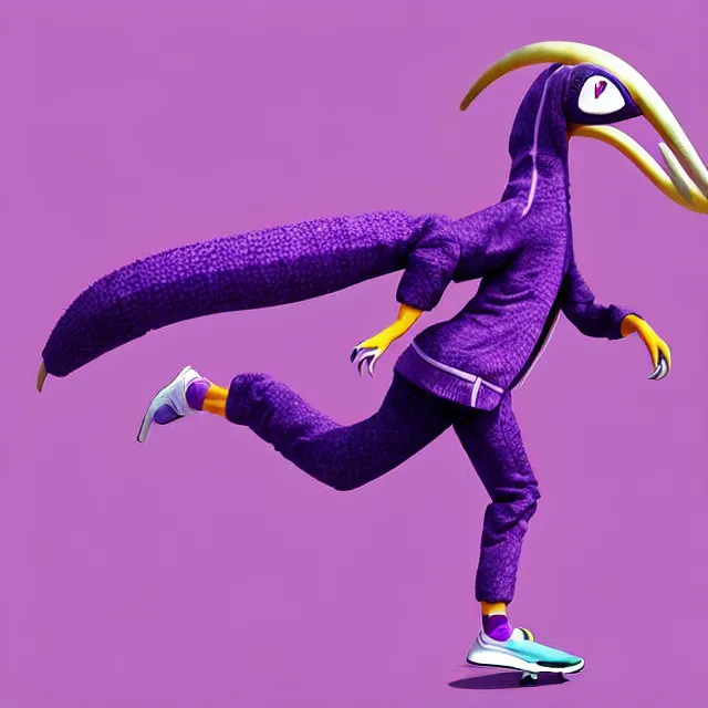Prompt: epic professional digital art of an anthropomorphic anteater in a purple track suit, running on a treadmill,, best on artstation, cgsociety, wlop, Behance, pixiv, astonishing, impressive, outstanding, epic, cinematic, stunning, gorgeous, much detail, much wow,, masterpiece.