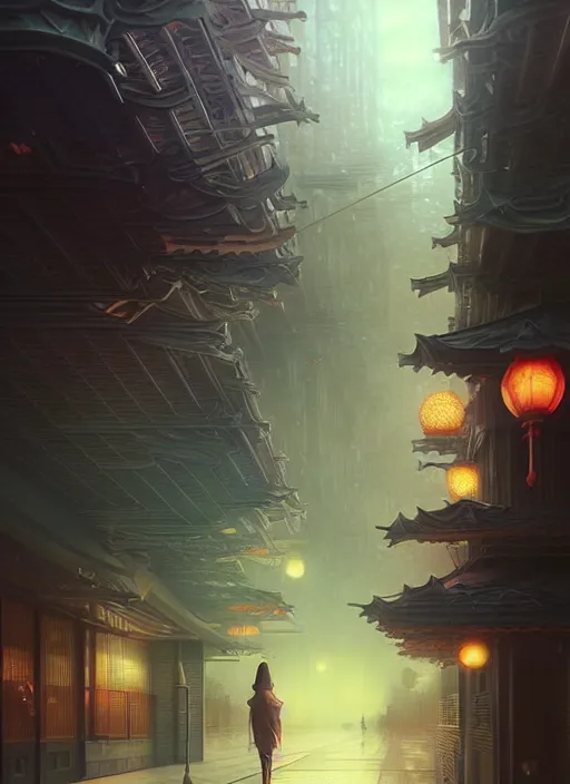 Image similar to spring mornings in the low - poly tokyo, diffuse lighting, fantasy, intricate, surrealism!!!!, highly detailed, lifelike, photorealistic, digital painting, artstation, illustration, concept art, smooth, sharp focus, by greg rutkowski, chris tulloch mccabe, valentina remenar and asher duran,