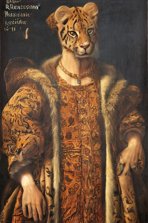 Prompt: big cat, renaissance