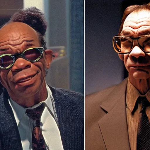 Prompt: anothony hopskins as tommy lee jones in men in black, cinematic