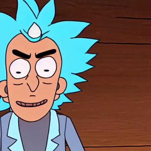 Image similar to still of the real Rick Sanchez from Rick and Morty, 8k